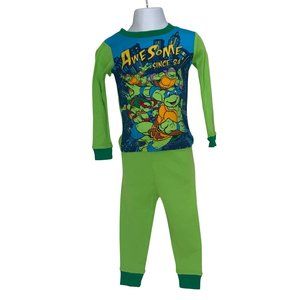 💲Teenage Mutant Ninja Turtles 4 Pcs Toddler LS Pajama Set | Awesome Since 1984